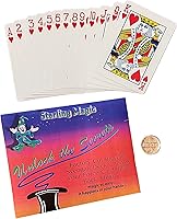 Vista 1 de Ted's Sterling Magic Bicicleta Svengali Deck Trick en la espalda azul, traje de corazones, elige tu carta de fuerza (nueve)