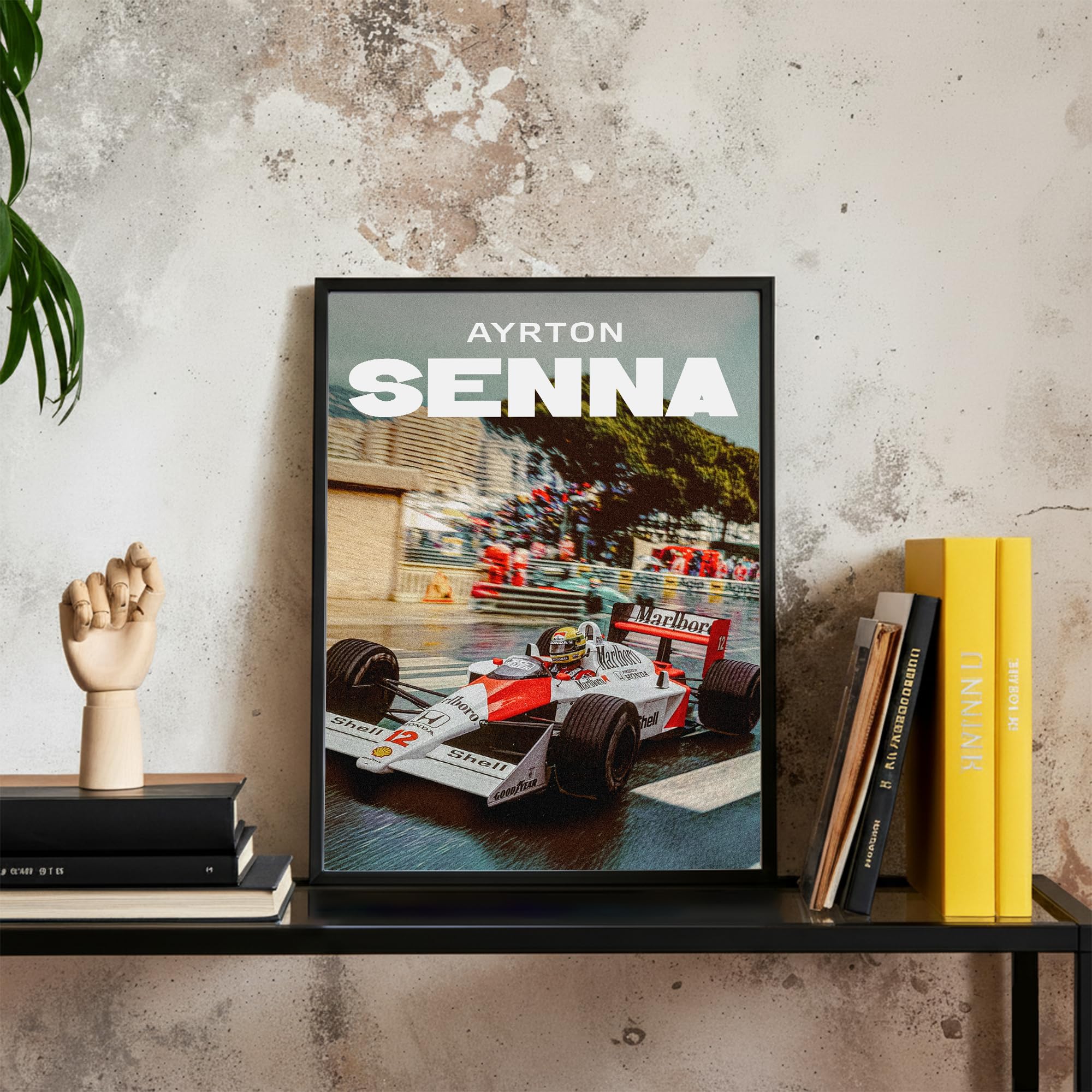 PodiumPe Ayrton Senna F1 Racer Poster | Bold Large Art Prints for Walls | A3 Size | W/O Frame 1