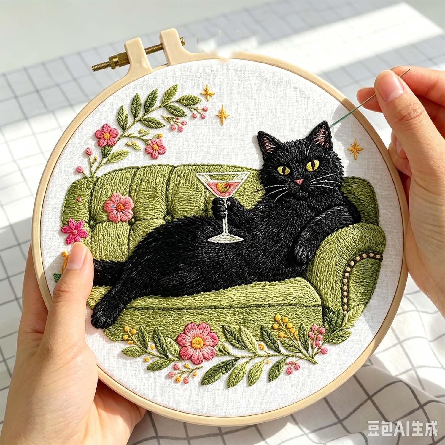 niurenmaoyi Funny Embroidery Kit for Beginner,Needlepoint Kit for Adult image 5