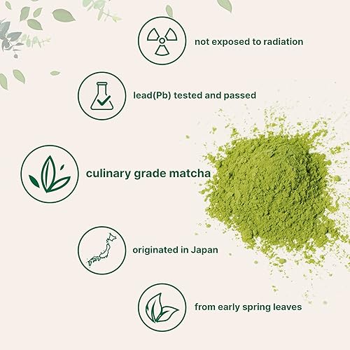 Miniatura 4 de Micro Ingredients Polvo de té verde matcha orgánico, 1 libra, primera cosecha, grado culinario de Japón, 100% puro y sin sabor, ideal para té, café
