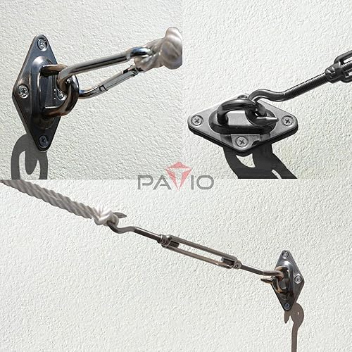 Miniatura 5 de Patio Paradise - Kit de accesorios para toldo de alta resistencia para instalación de parasol triangular, 6 pulgadas