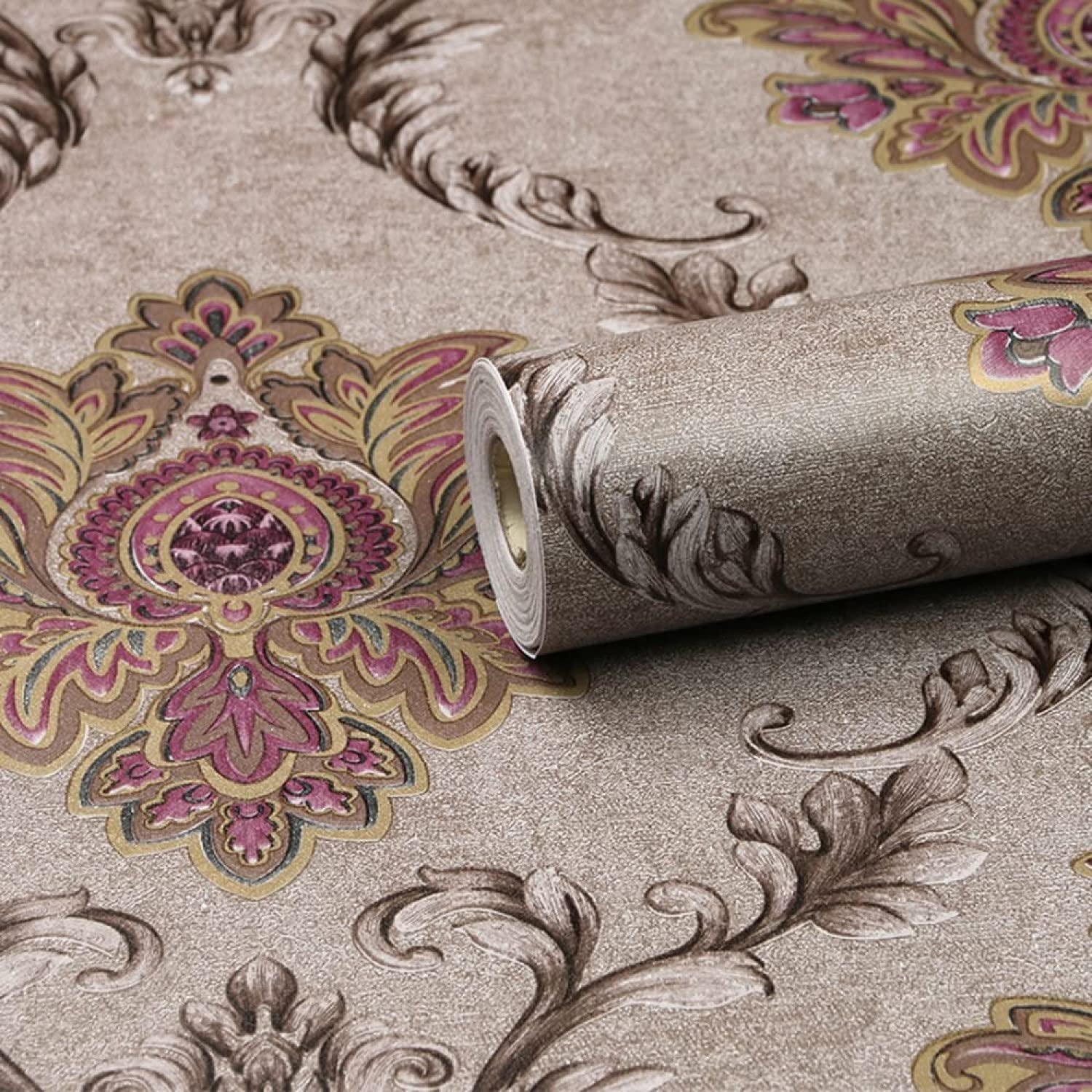 See full amazon price history chart for JAAMSO ROYALS Light Brown Damask Vintage Walllpaper (100 CM X 45 CM) JAAMSO ROYALS Light Brown Damask Vintage Walllpaper (100 CM X 45 CM) (B09VC75TSR) Amazon Price History, Amazon Price Tracker