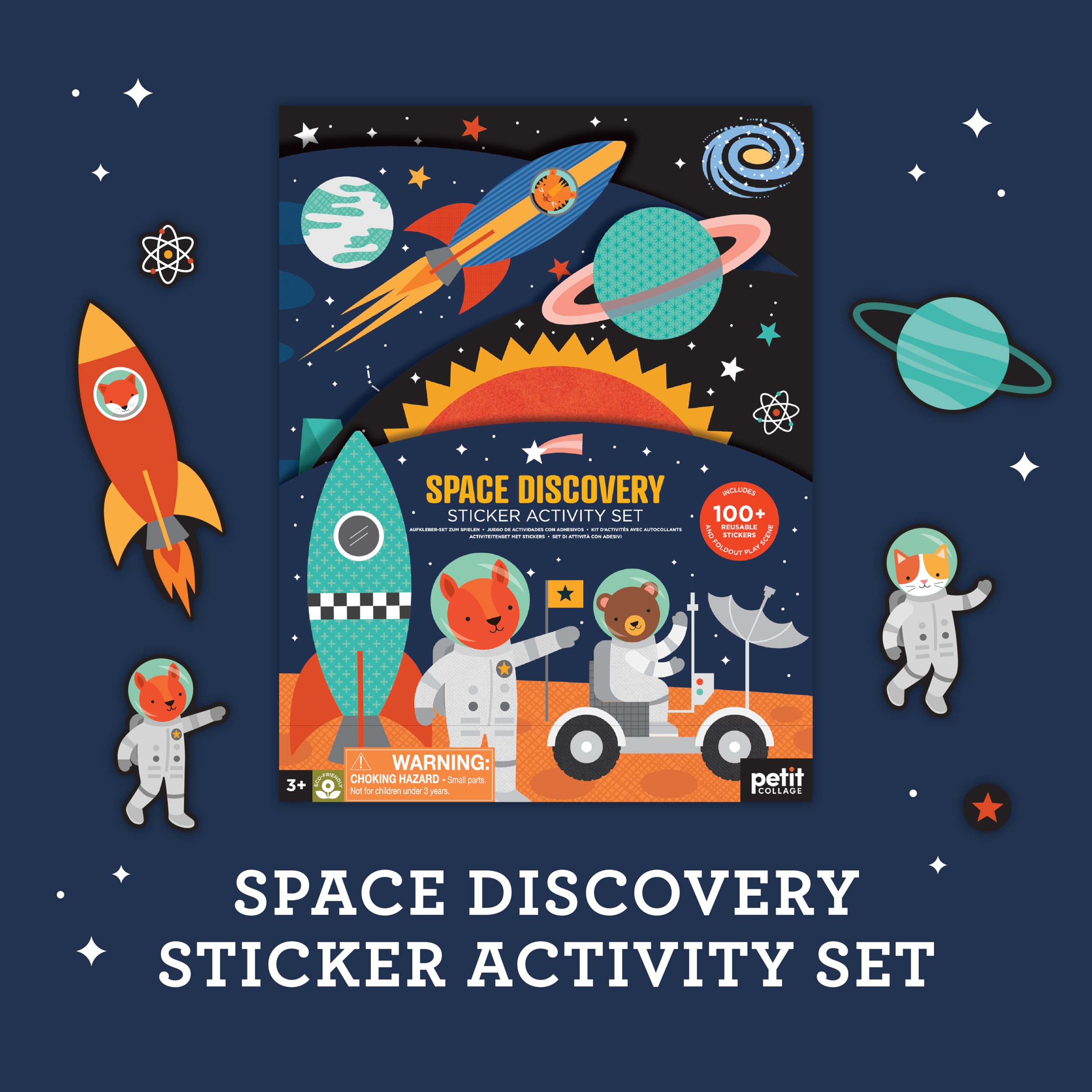 Amazon.com: Petit Collage Sticker Activity Book, Space Discovery
