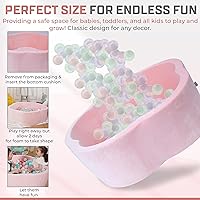 Vista 5 de Piscina de Pelotas para Bebé - Piscina de Pelotas de Espuma Viscoelástica de Terciopelo Premium para Niños Pequeños de 1-3 Años y Bebés - Piscina