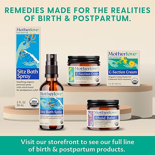 Miniatura 4 de Motherlove C-Section Cream 1 onzas Crema orgánica para cicatrices de hierbas alivia las molestias mientras minimiza la apariencia y reduce la