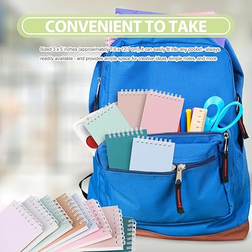 Miniatura 5 de Ddaowanx Cuadernos pequeños, bloc de notas en espiral de bolsillo de 3 x 5 pulgadas con páginas rayadas, el pequeño cuaderno perfecto para