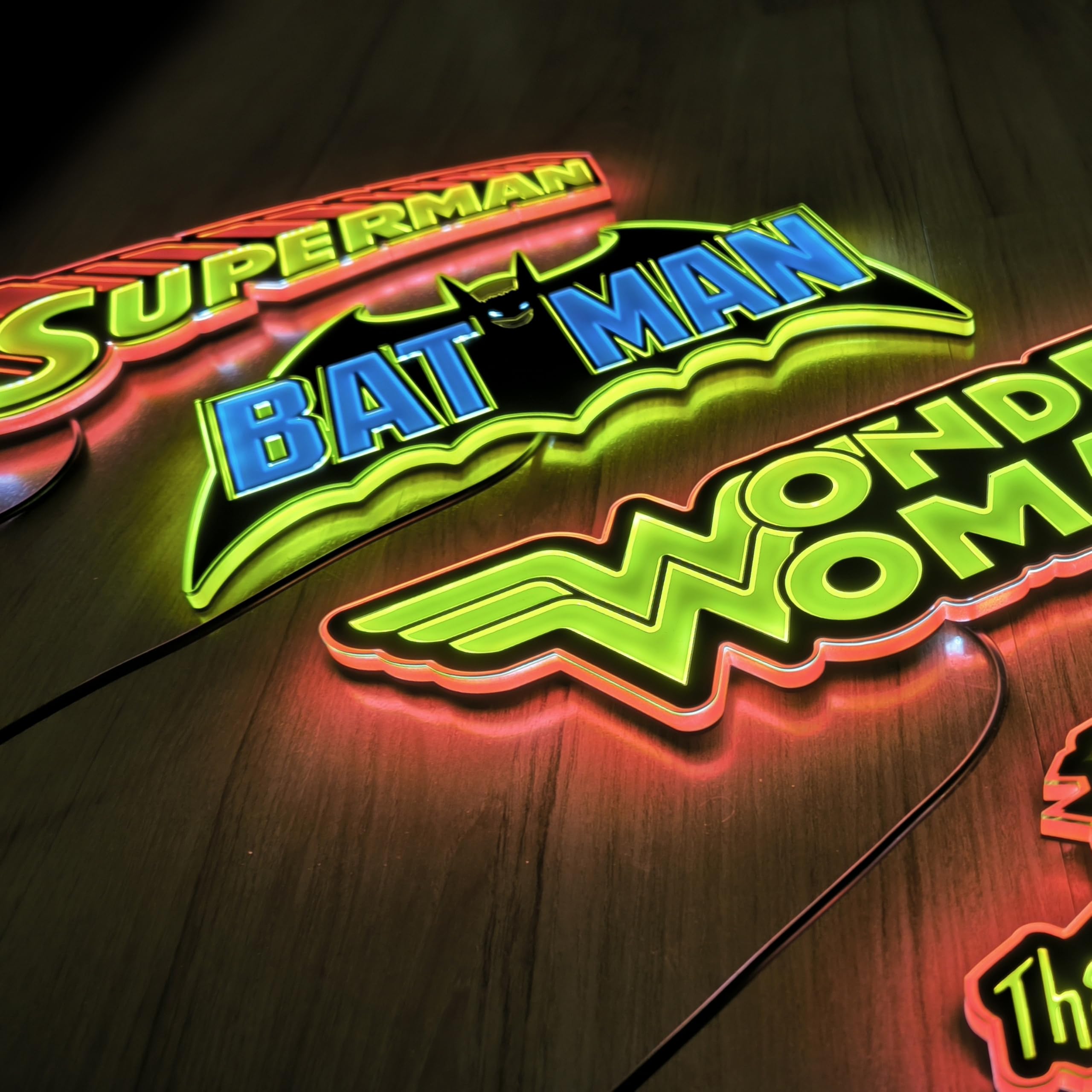 Brandlite Superman Logo Light Vintage DC Comics Justice League