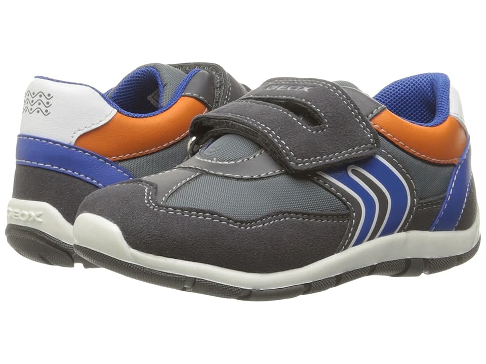 

Geox Kids Baby Shaax Boy 20 (Toddler) (Dark Grey/Royal) Boy's Shoes