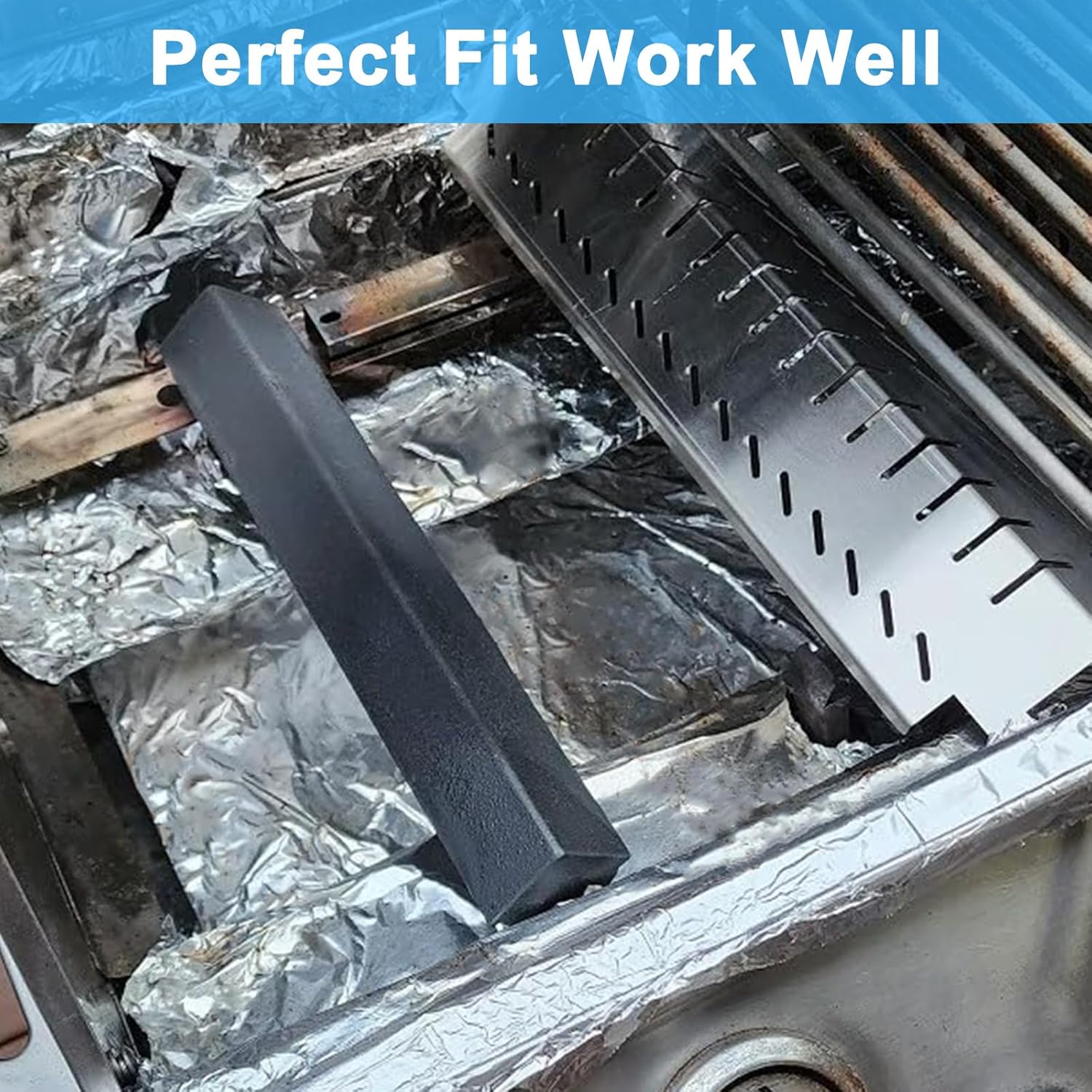 Adviace Grill Replacement Parts for Charbroil 463251605 463240904 463251505, Cast Iron Grill Burners for Char-Broil, Grill Burners for Front Avenue Grill