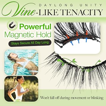 LASHVIEW Magnetic Eyelashes Natural Look, Reusable Soft Magnetic Lashes Kit with Applicator, No Glue Needed, Windproof & Waterproof for All-Day Comfort 2 Packs (L01)