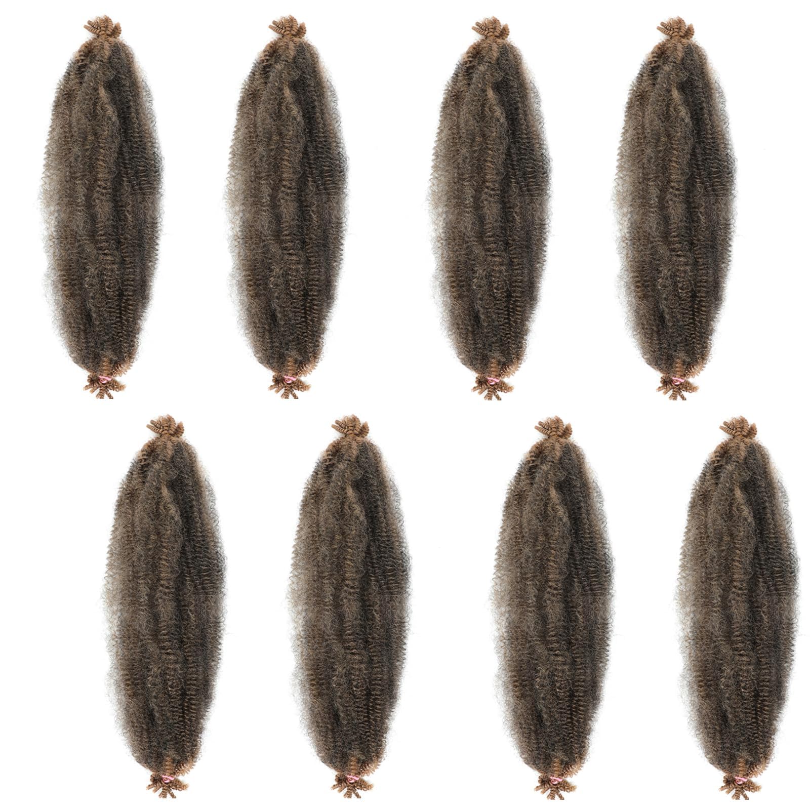 3 Pack Marley Twist 14 Inch Pre-Separated Springy Afro Twist Extension Afro Kinky for Braiding (#T27, 14 Inch (Pack of 8)) - Image 4