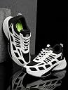 Men Stylish Canvas and Casual Mid Top Sneaker and Trendy Shoes with Laces for Men & Boys, Perfect, College, Parties and Outings, Lightweight, Comfortable, and Durable for All-Day Use White Black gallery image