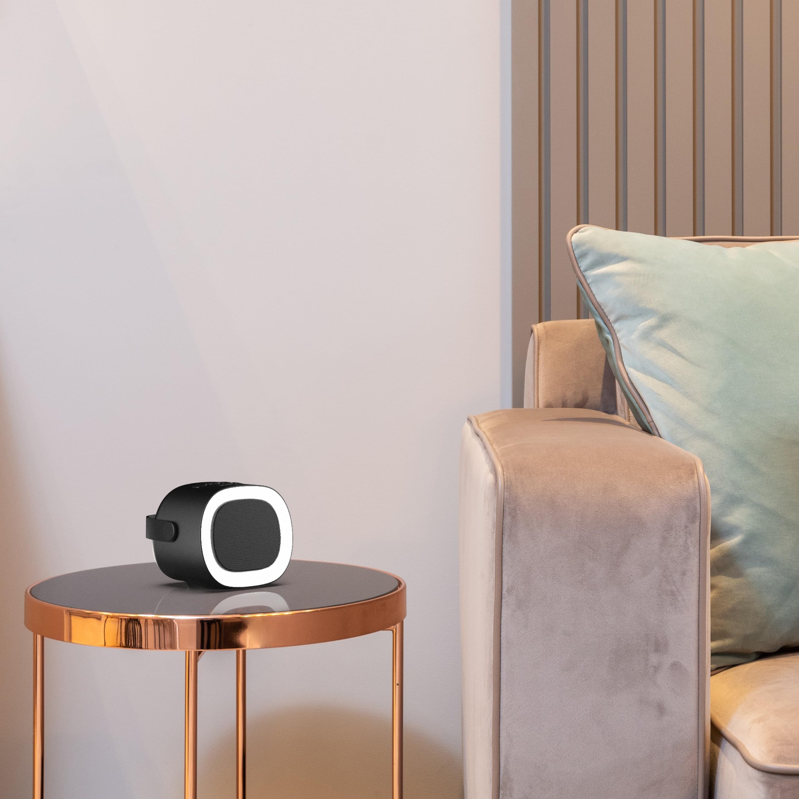 R-MUSIC Karaduo - Kompletny zestaw do karaoke, 2 bezprzewodowe mikrofony karaoke + bezprzewodowy przenośny głośnik RGB - Bluetooth 5.0, port AUX i port Micro SD - 5 efektów deformacji głosu + 3 tryby