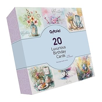 Amazon.com : giftzie Luxury Birthday Cards Multipack
