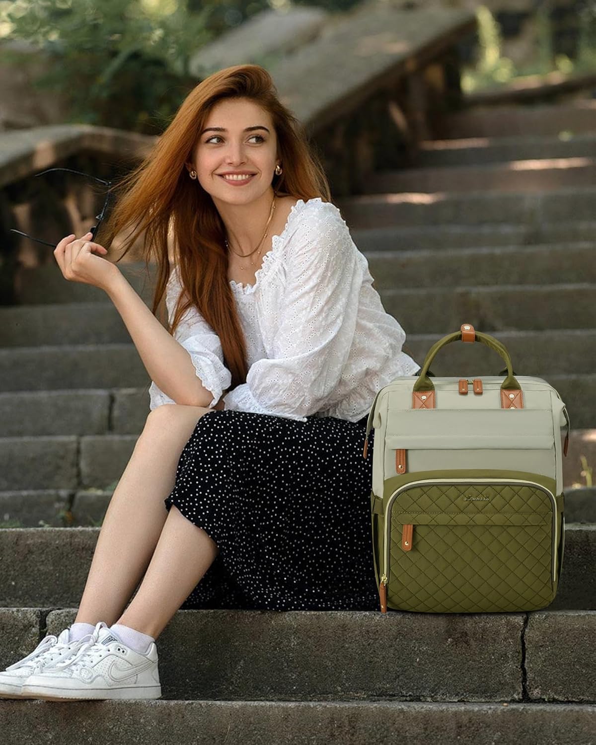 LOVEVOOK Laptop Backpack for Women, 15.6'' Waterproof Nurse Bag Teacher Work Backpack Purse for Women, Travel Computer Backpack for College Office Business Ladies - Image 2