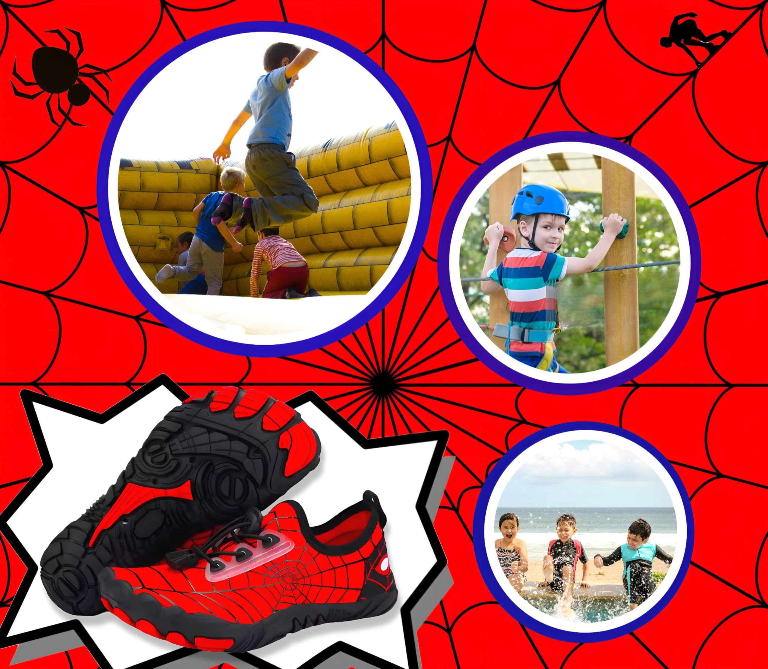 Zapatillas Comodas Niños Running Deporte Transpirables Calzado Descalzos Zapato Respirable Antideslizante Playa Barefoot