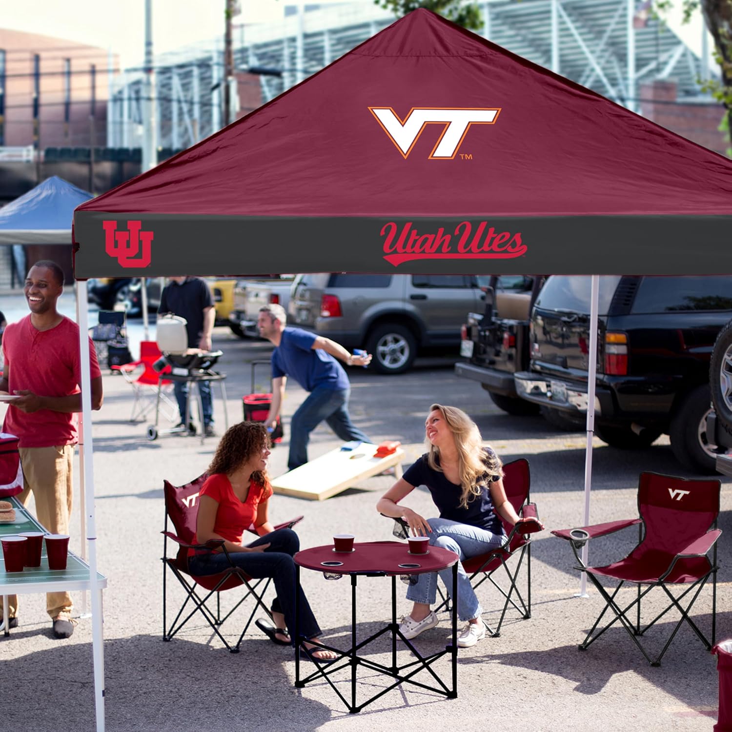 logobrands NCAA CB Tent, Virginia Tech, 9 foot X 9 foot
