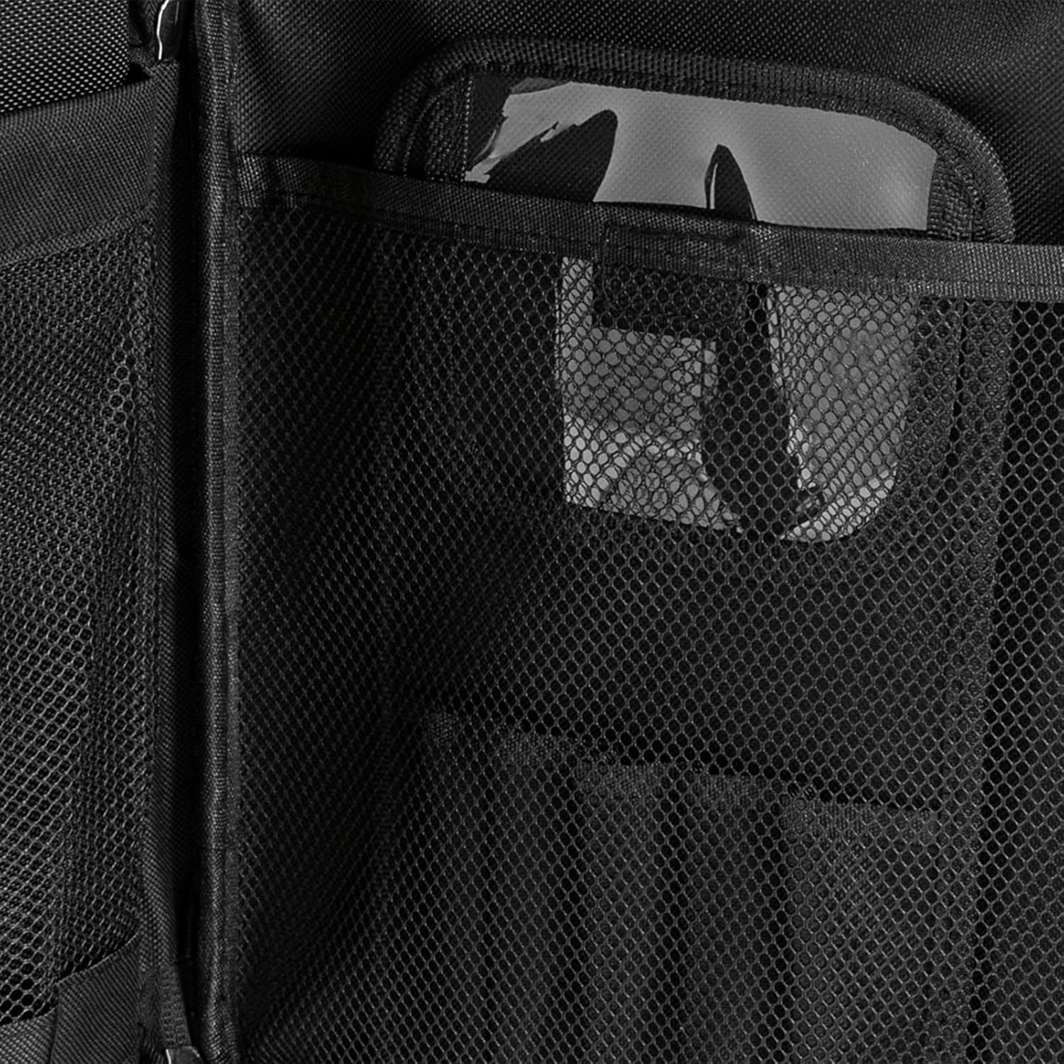 Rolling Makeup Train Case Multi-pocket Cosmetology Case on Wheels Soft Sided Cosmetic Organizer Floor Standing Nail Polish Organizer Portable Makeup Trolley for Makeup Artists | US STOCK