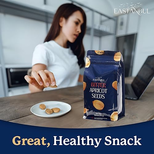 Miniatura 7 de Eastanbul Semillas de albaricoque, 14.5 onzas, semillas de albaricoque, semillas crudas y amargas, granos amargos 100% naturales de granja frescos,
