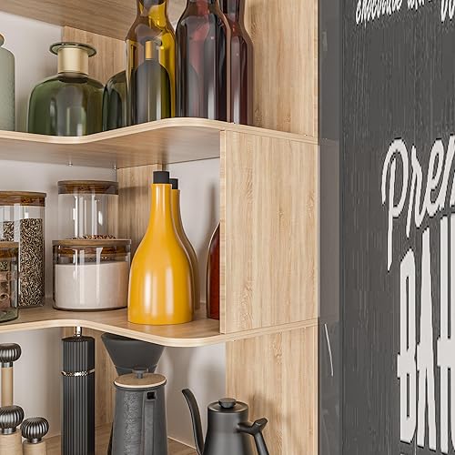 Miniatura 4 de Homsee Estantería esquinera de 7 niveles, estantería esquinera moderna, en forma de L, estante de almacenamiento con marco para sala de estar,