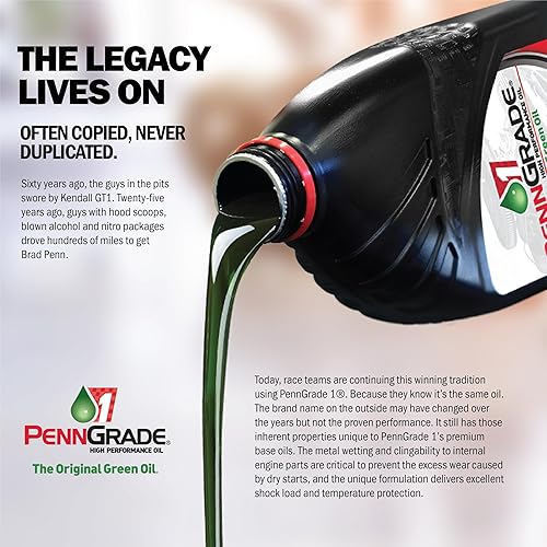 Miniatura 5 de PENN GRADE 1, 71446, aceite de mezcla sintética de alto rendimiento SAE 10W-40, 1 cuarto de galón (paquete de 12)