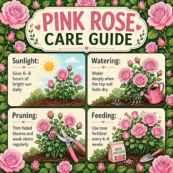 Heirloom Rose Seeds,Planting for Stunning Garden Displays-1500Pcs-Pink
