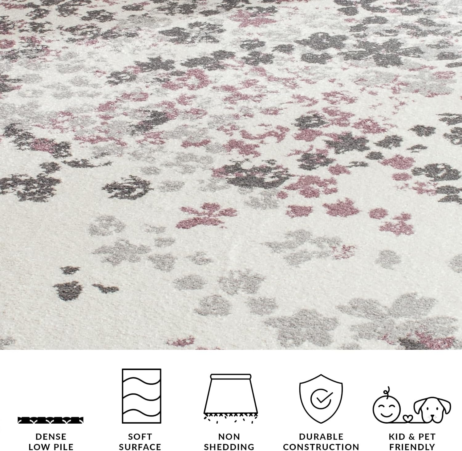 SAFAVIEH Adirondack Collection Accent Rug - 3' x 5', Ivory & Purple, Floral Design, Non-Shedding & Easy Care, Ideal for High Traffic Areas in Entryway, Living Room, Bedroom (ADR115L)