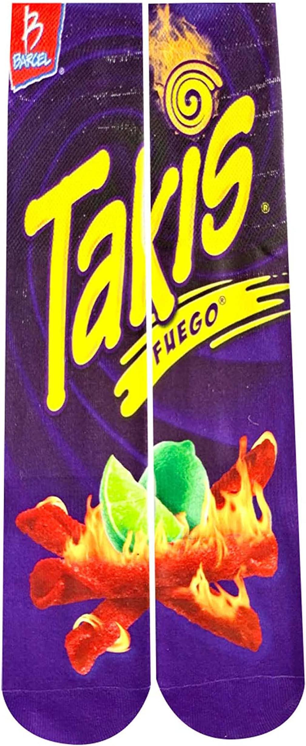 Mens Crazy Unisex Novelty Funny 3D Print Colorful Sport Crew Tube Gift Socks (Takis)
