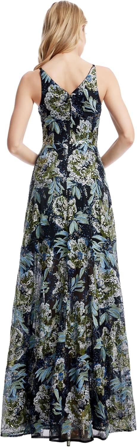 Dress The Population Women's Ariyah Fit and Flare Maxi Dress