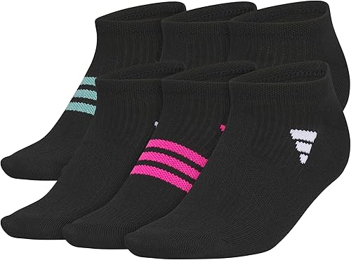 adidas Women's Superlite No Show Socks (6 Pairs) Lightweight & Breathable