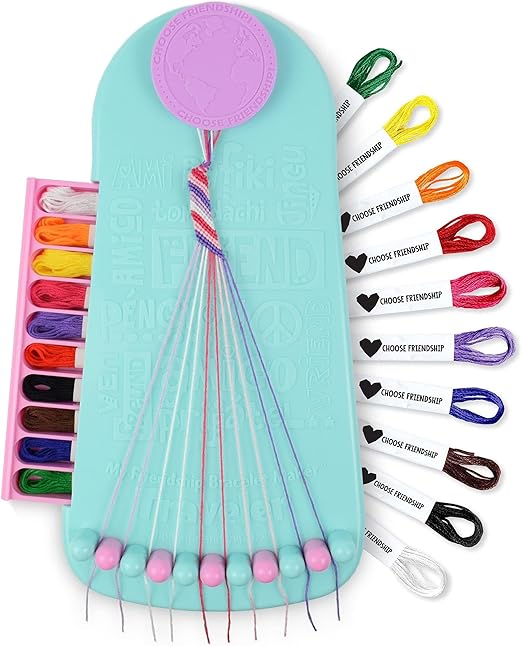 Choose Friendship, My Friendship Bracelet Maker®, an American Original | 20 Pre-cut Threads - Makes Up to 8 Bracelets | Craft Kit, Kids Jewelry-Making Kit, Gifts for Girls 8-12