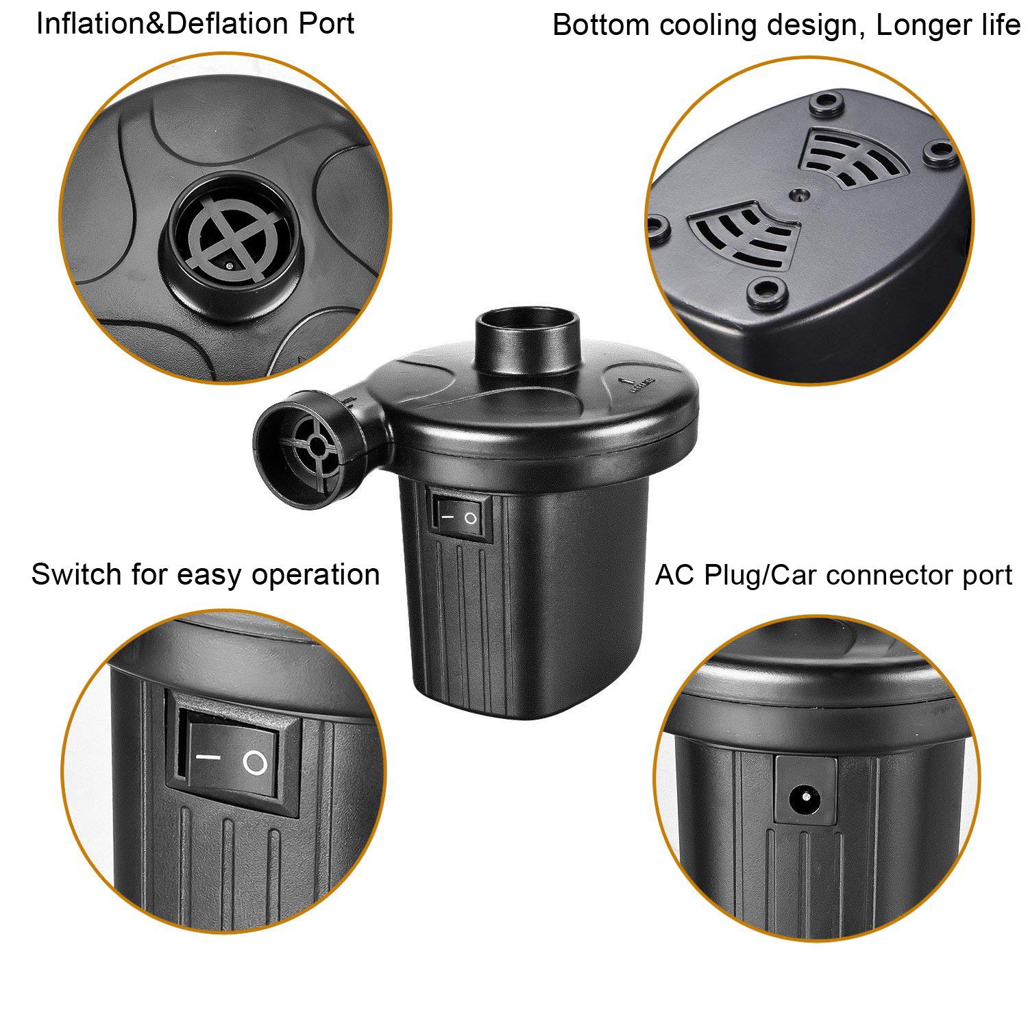 STREETWIZE POMPA ARIA Elettrica Gonfiabile Gonfiabile Letto Da - Foto 2