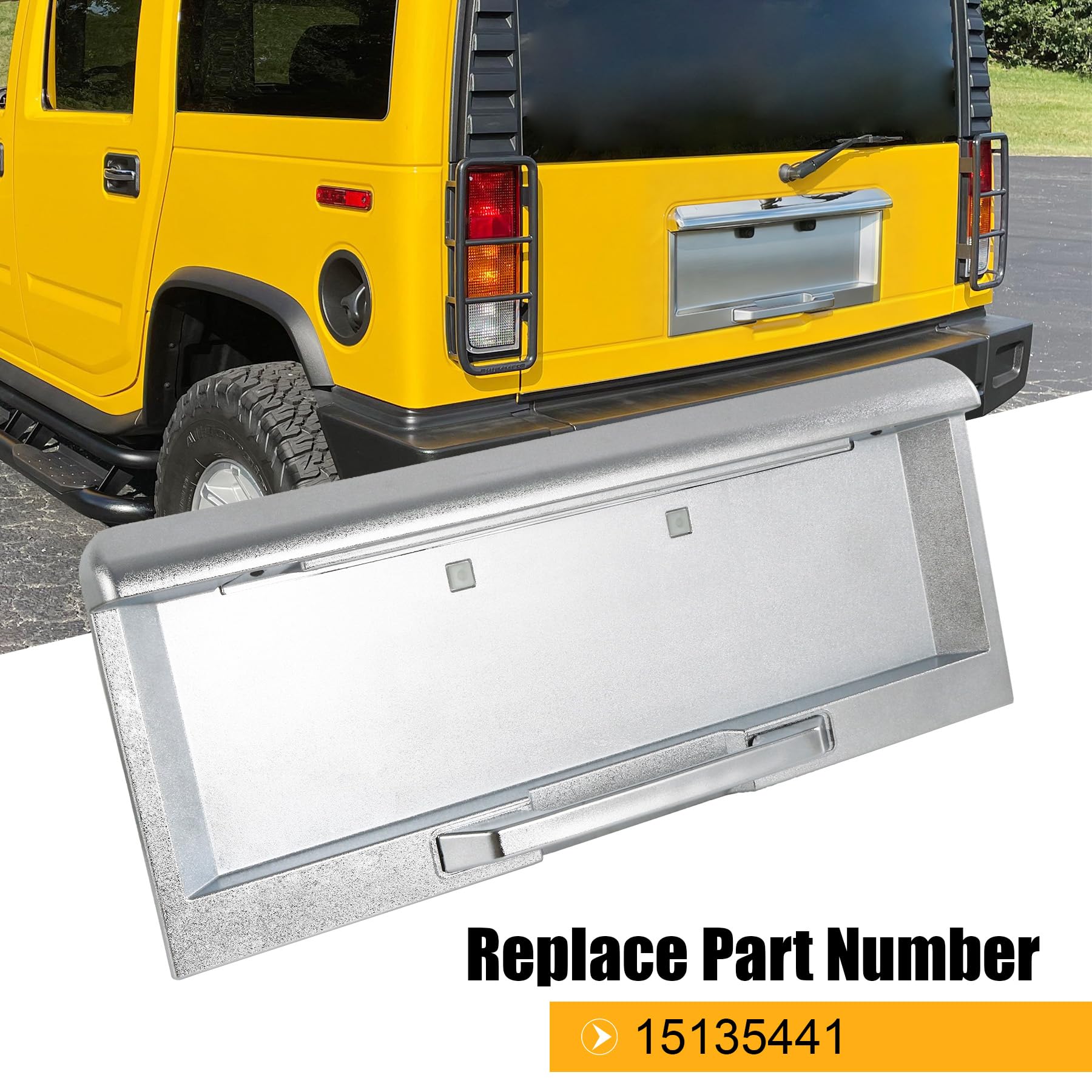 Amazon.com: Rear Tailgate License Plate Pocket Panel Compatible