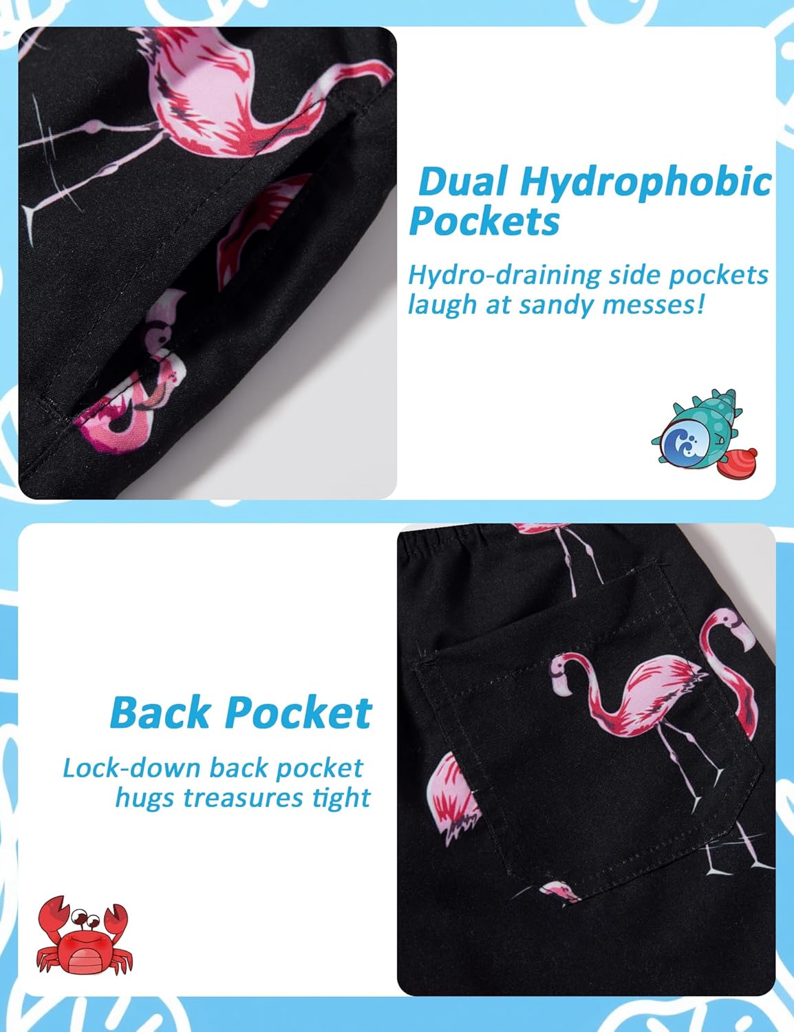 Boys Swim Trunks Toddler Swim Shorts Quick Dry Comfort Bathing Suit Sun Protection Swimwear with Pockets 2-16 Years - Image 4