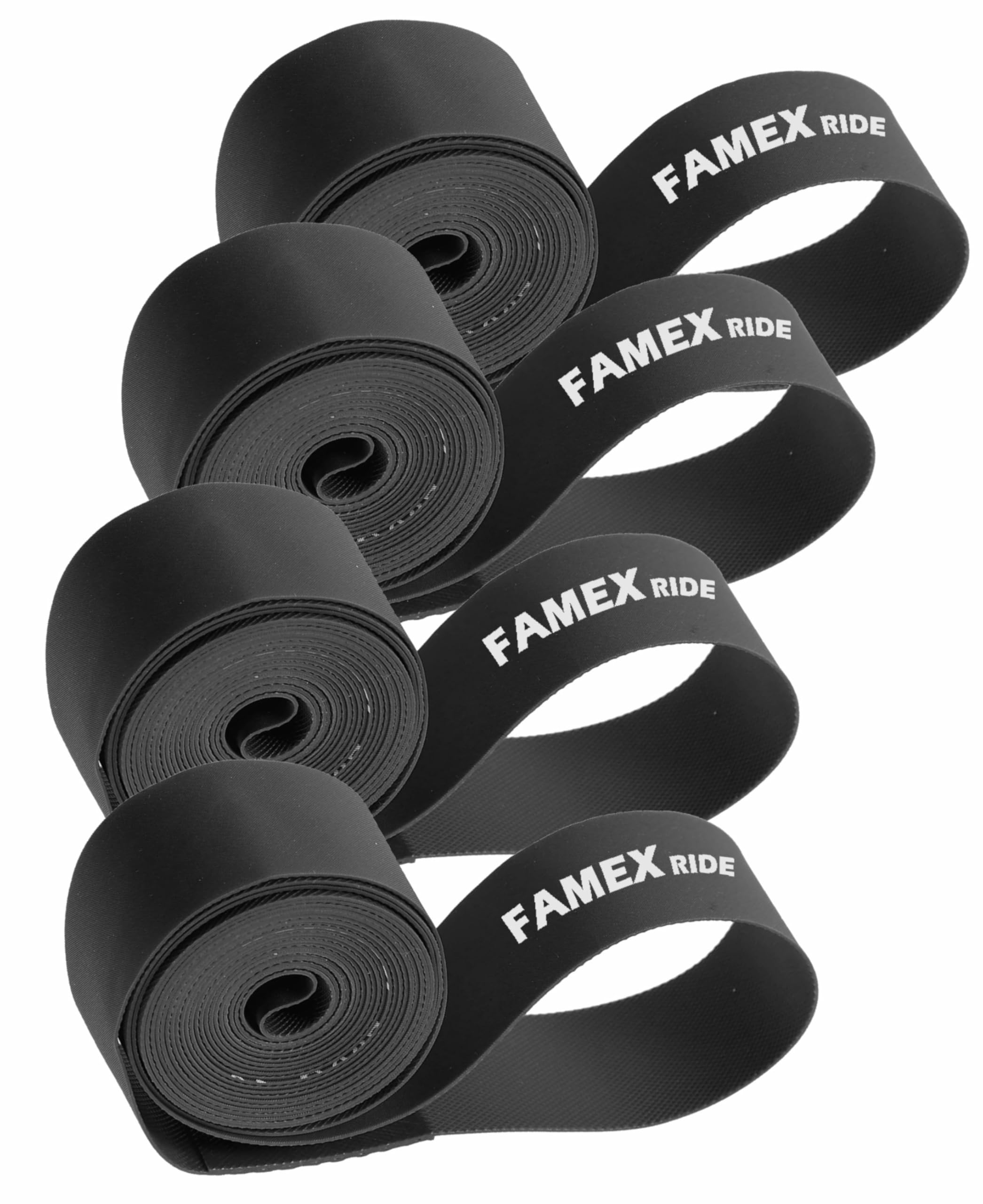 FAMEX RIDE 4Pcs Premium PVC Bike Tire Rim Tape, Bicycle Inner Tube Protection Pad, Mountain Bike Tire Liner RED 700C (29")