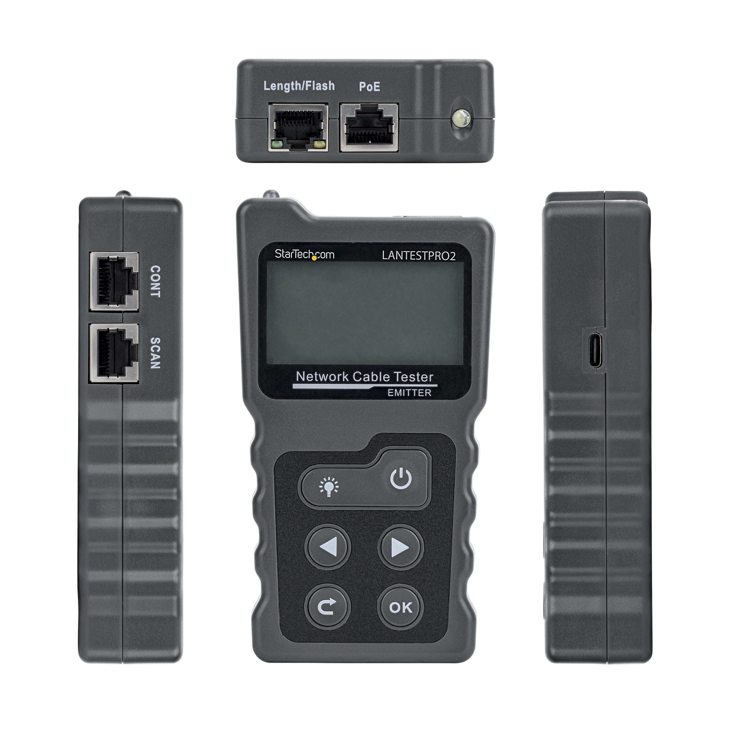StarTech Testeur de câble réseau avec sonde de tonalité, testeur de câble LAN RJ45 multifonction pour continuité/PoE/NCV, prend en charge les câbles Ethernet Cat5e/Cat6/6a/Cat8 UTP/STP
