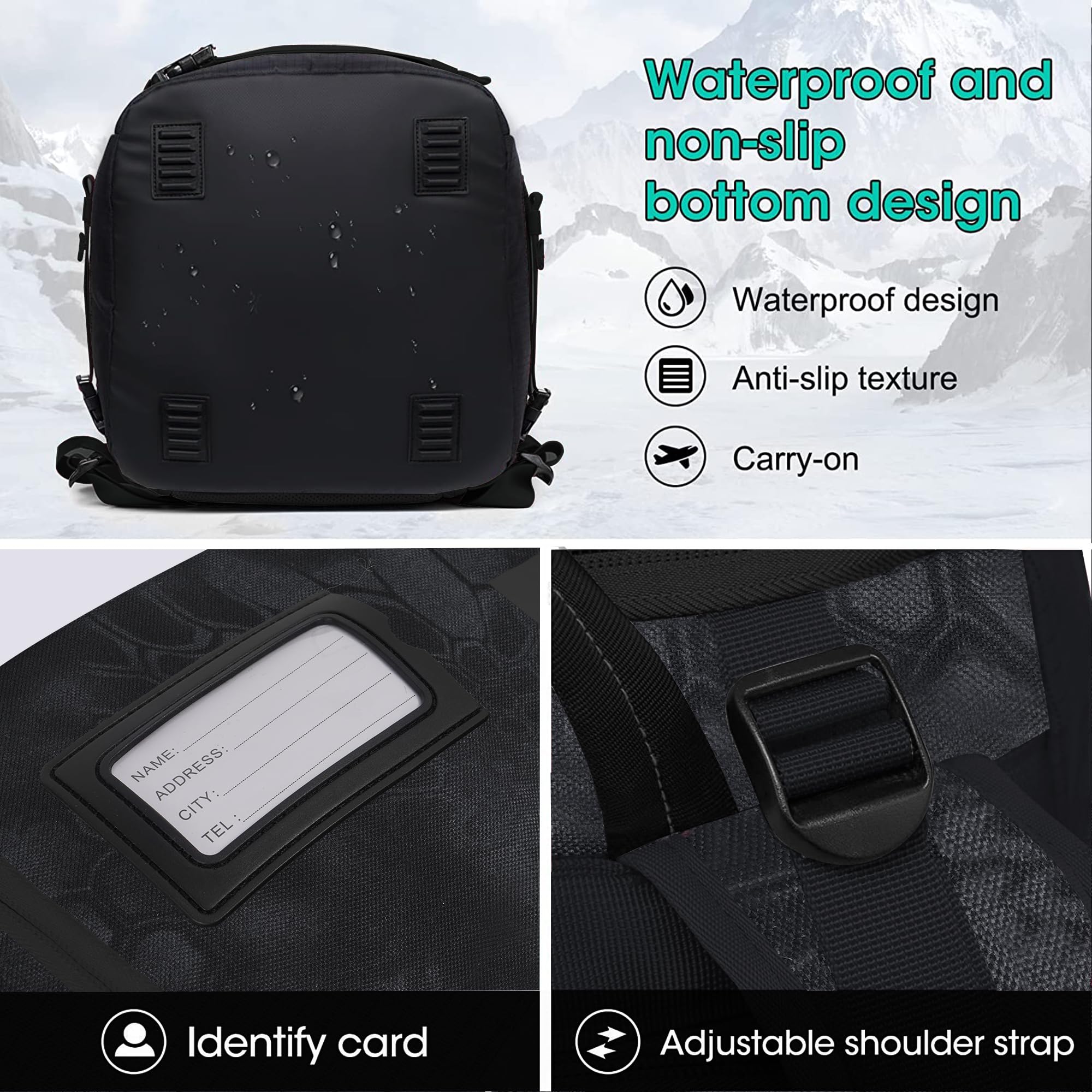 Amazon.co.jp: SEMSTYスキーブーツバッグ、55L/70L防水スキー