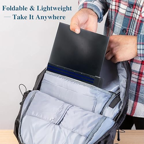 Miniatura 5 de Keenjorika Soporte para libro de documentos de escritorio con 7 posiciones ajustables, soporte de documentos negro para escritorio, soporte de copia