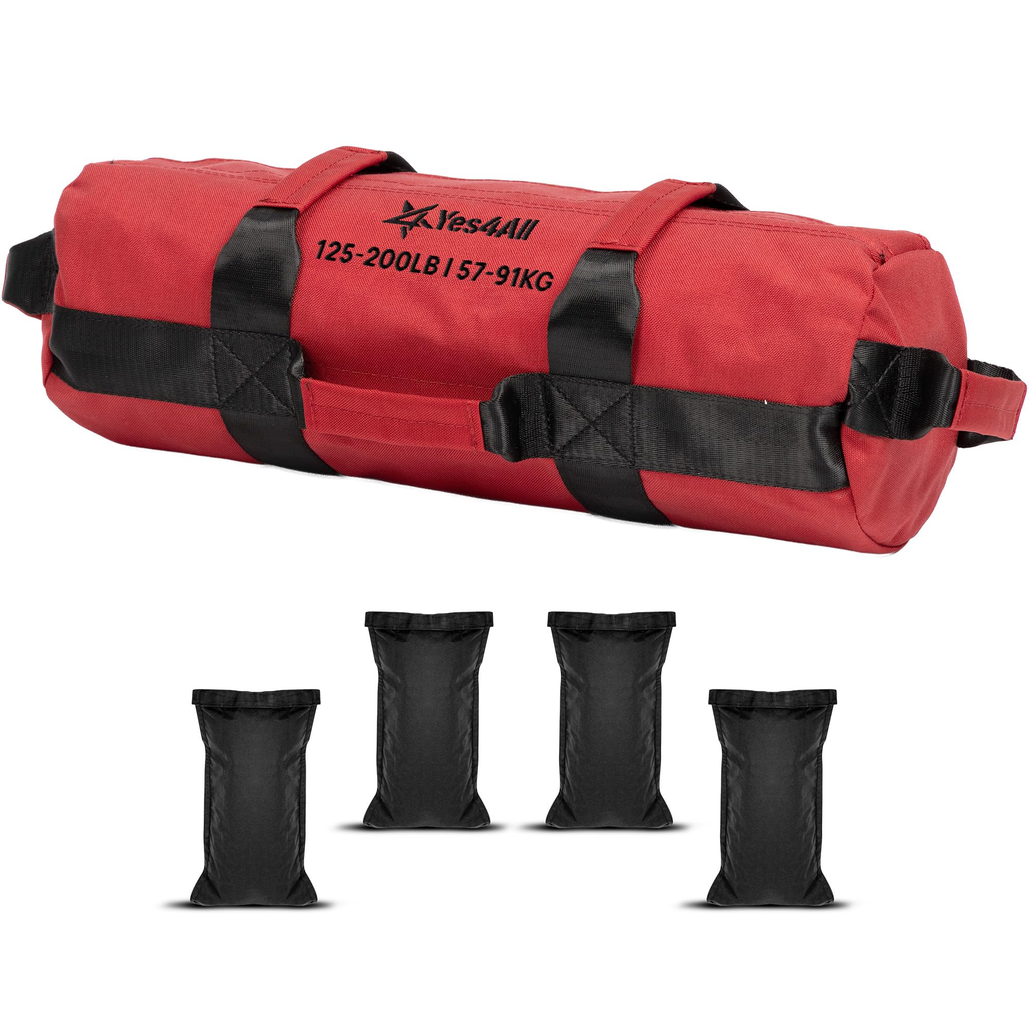 Yes4All 20kg/30kg/50kg/80kg Weight Bag - Sandbags Gym - Core Training Power Bag for Crossfit/Running/Workout/PowerLiffting - Sold UNFILLED