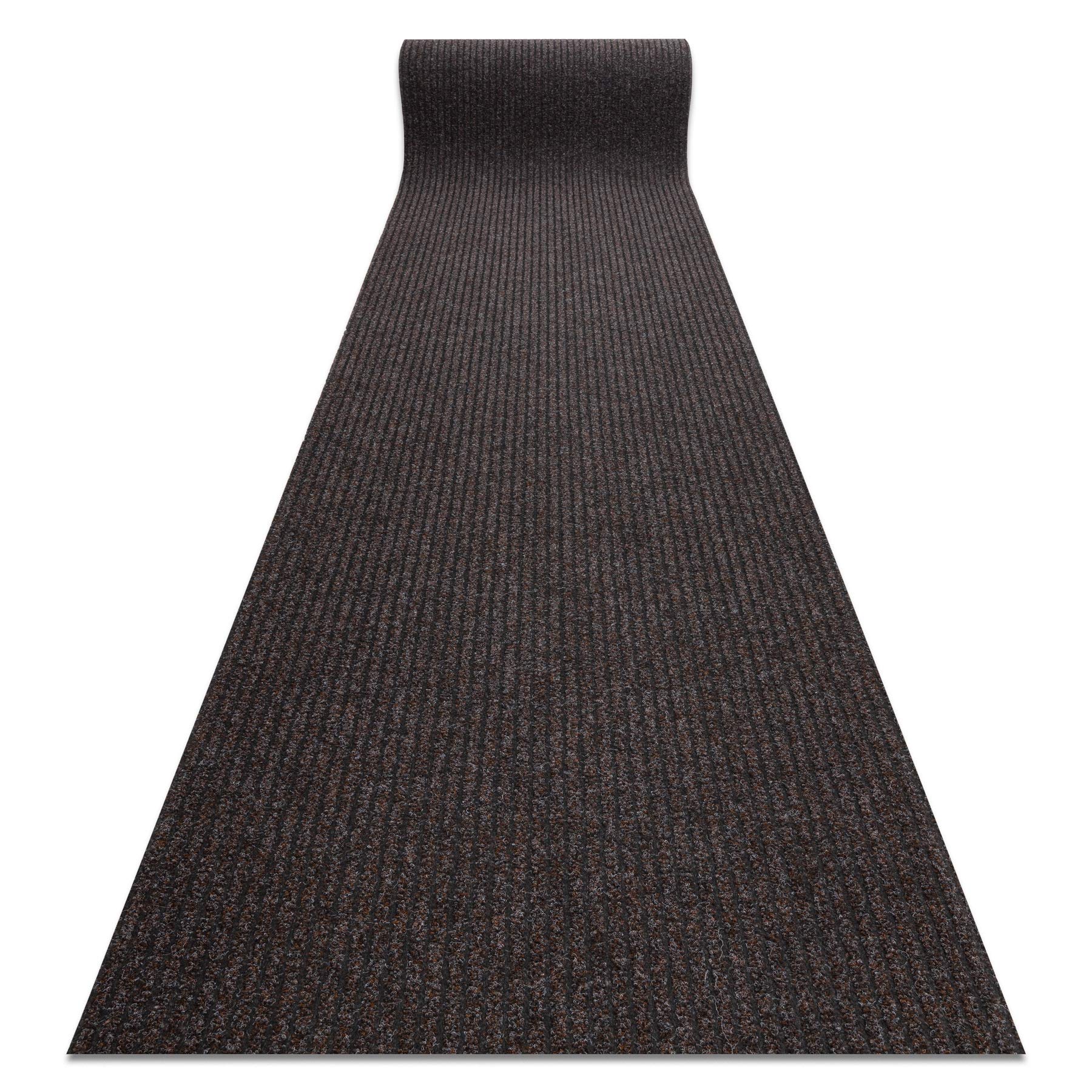 Paillasson GIN rugsx grand tapis de couloir marron pour l'entrée de la maison