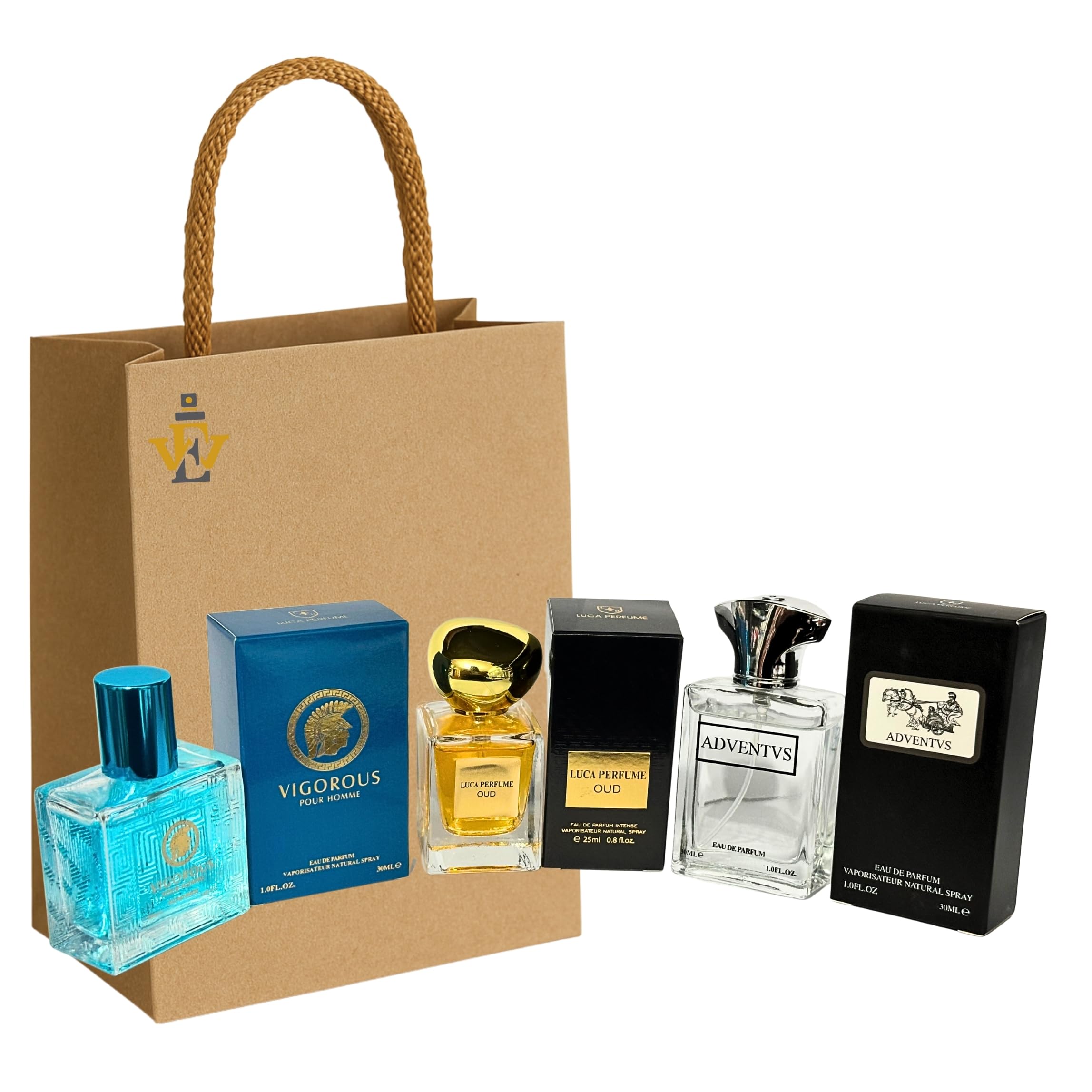 Luca Perfumes Men's Gift Set – Oud, Adventvs & Vigorous - – Eau de