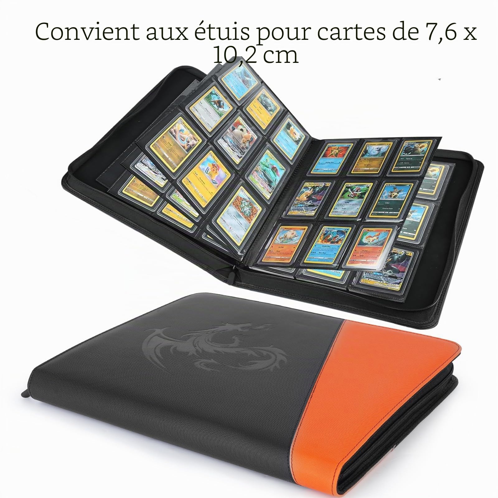 Classeur à 9 poches, peut contenir 288 toploaders, album de cartes à collectionner pour MTG/TCG et étuis pour cartes de sport, 7,6 x 10,2 cm
