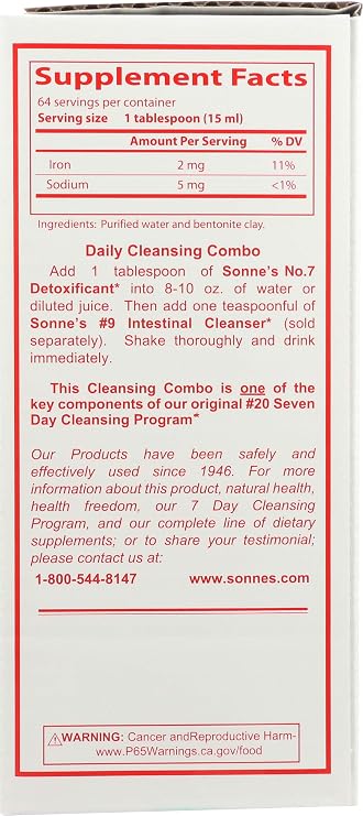 Sonne's Organic Foods - Sonne's No. 7 Detoxification, 32 fl oz Liquid