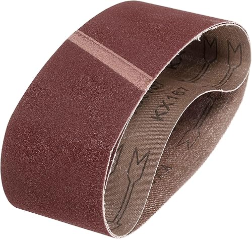 Miniatura 43 de HARFINGTON 3 correas de lijado de 18 pulgadas, 12 unidades de 60 granos de óxido de aluminio abrasivo de lijadora para carpintería, pulido de metal,