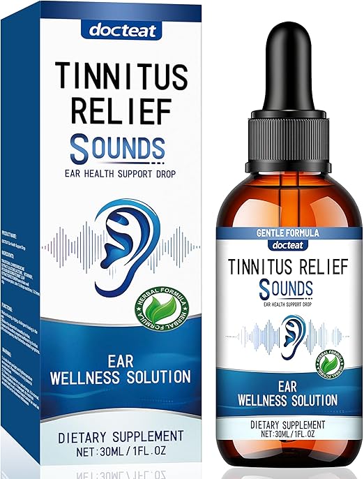 Tinnitus Relief Drops for Ringing Ears - Fast-Acting Natural Ear Drops to Reduce Buzzing, Clicking & Ringing Noise, Support Hearing Health & Ear Comfort for Men & Women,2Pack P2