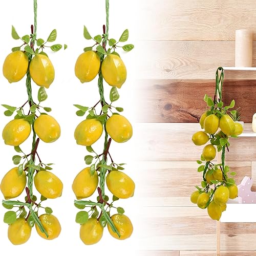 Limón falso, limones de espuma de frutas artificiales altamente simulados realistas para casa, cocina, fiesta, pub, decoración de gabinete, 16