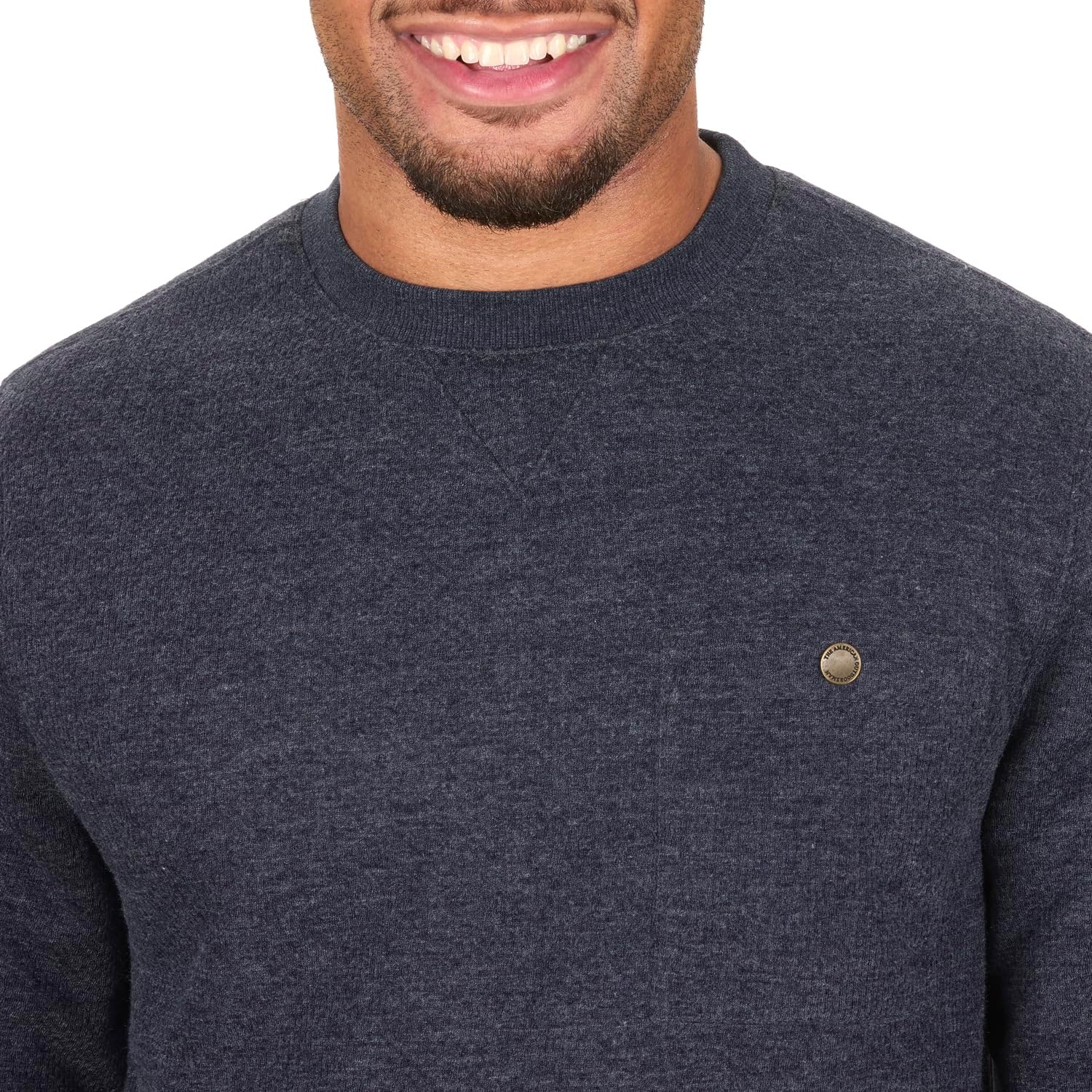 The American Outdoorsman Sherpa Lined Crewneck - Long Sleeve Sherpa Pullover Men's Long Sleeve Shirt - Winter Pullover - Image 2