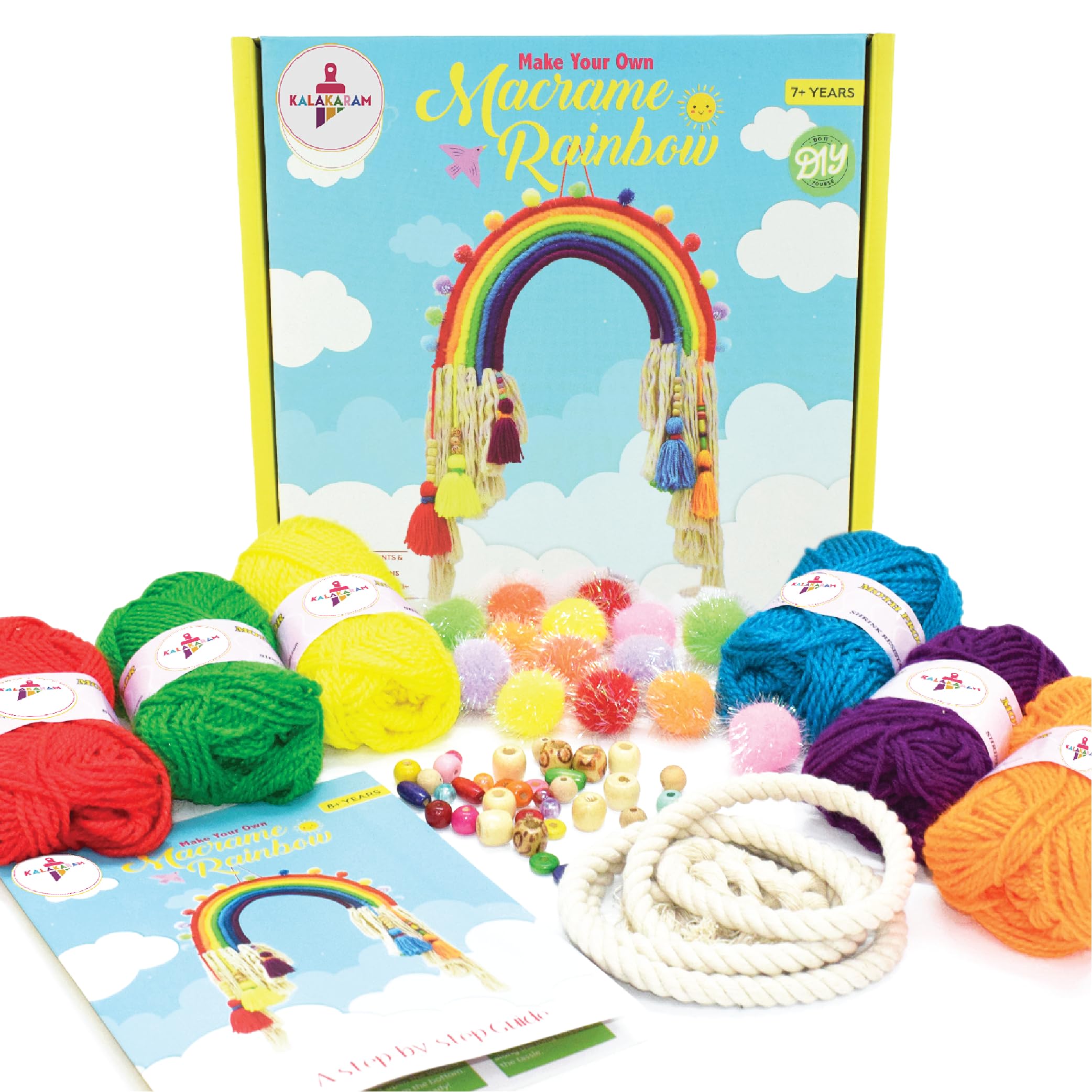 Kalakaram DIY Macrame Rainbow Kit, Macrame Craft Kit for Beginners, DIY Home Decor, DIY Kids Room Decor, Activity Kit for Kids, DIY Kit for Kids (B0BMYYBQXV) Amazon Price History, Amazon Price Tracker