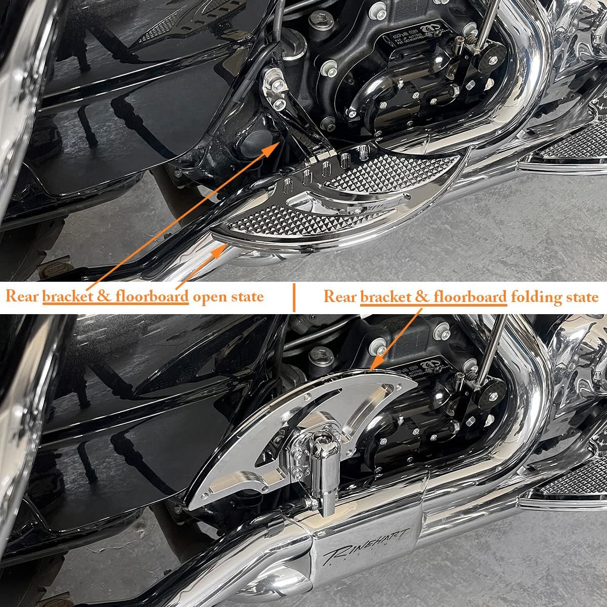 Happy-Motor Chrome Blade Rider Passenger Floorboards Touring Street Glide Flhx Fltr For Harley Fltrx Electra Glide Flht Softail Slim Fls 1980-2020