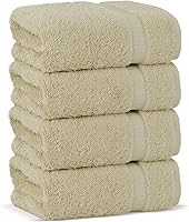 Vista 10 de Chakir Turkish Linens Toallas turcas de alta calidad 100% algodón para baño, toallas de baño grandes de 30 x 60 pulgadas (4 piezas, beige)